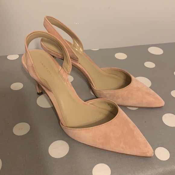 Ann Taylor Kerry Suede Slingback Pump 6, Paloma /Dusty pink - Picture 7 of 7